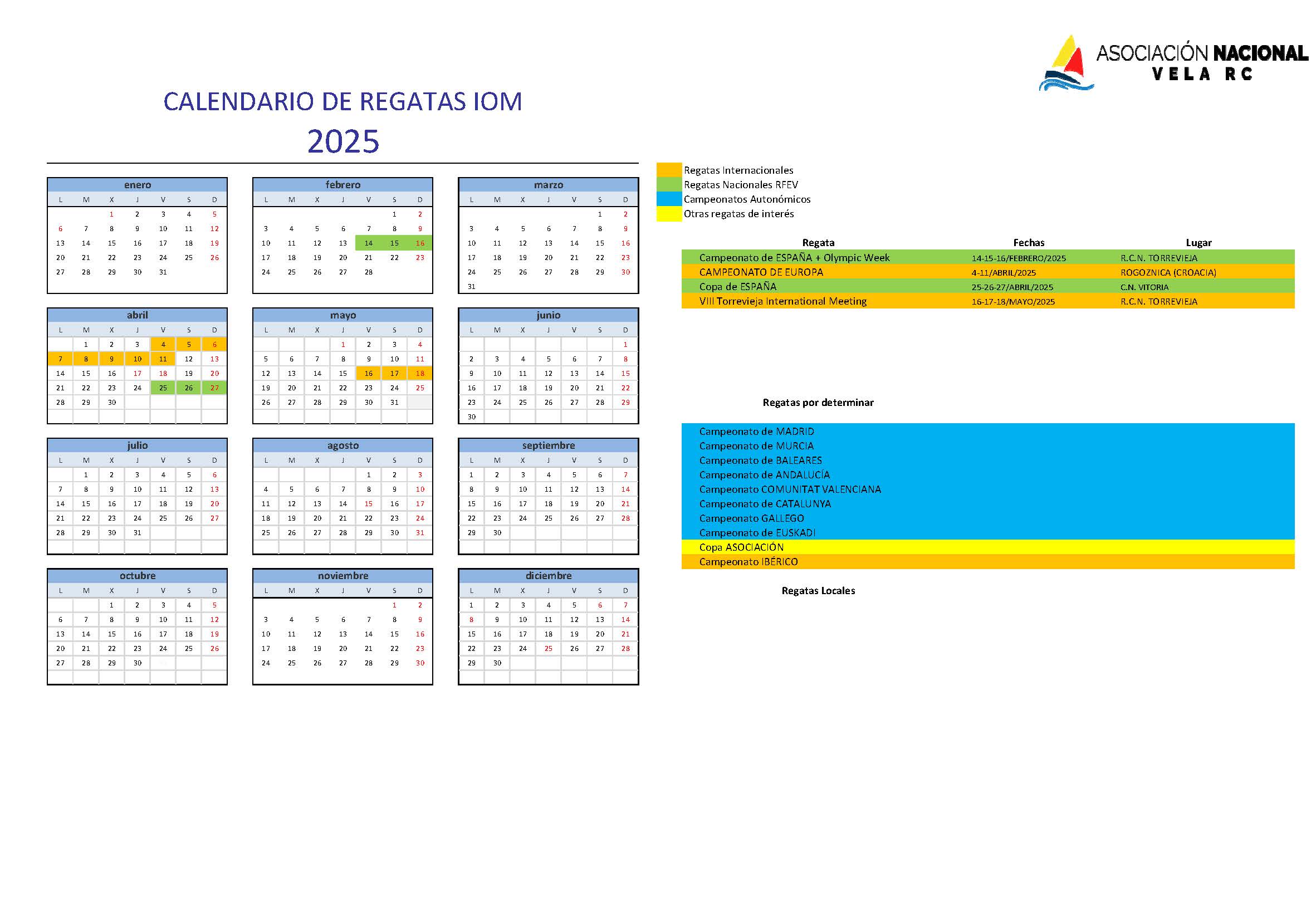 Calendario 2025