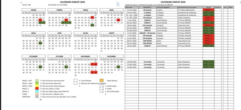Calendario Cataluña 2026